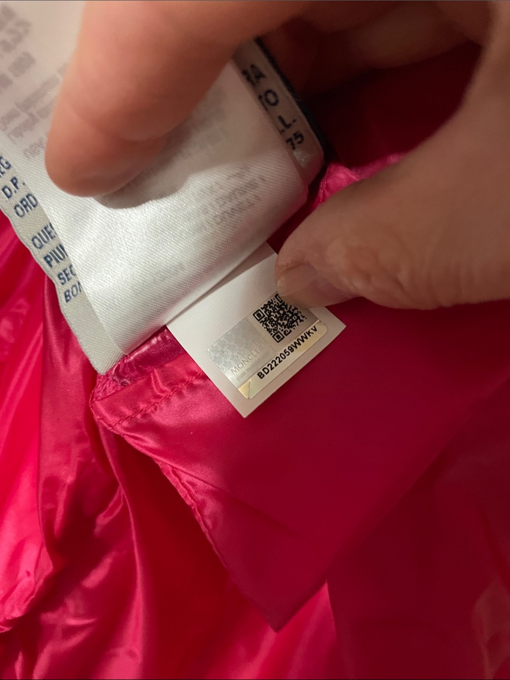Authentic Moncler Prune Giubbotto Prune Jacket With Pink Tweed Size 3/Large - Picture 12 of 16